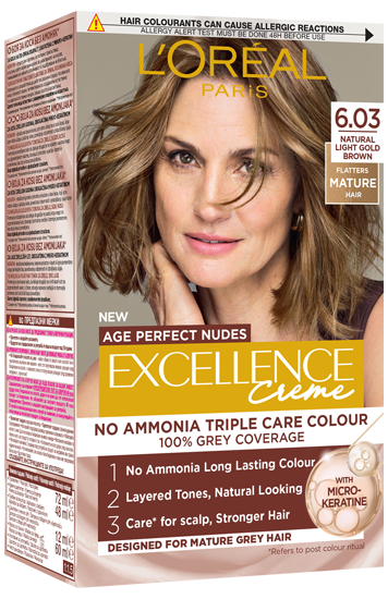 L'Oréal Paris Excellence Age Perfect Nudes 6.03 ASH Brown БОЯ ЗА КОСА