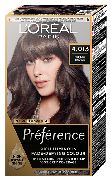 Préférence Перманентна боя за коса 4.013 REFINED BROWN